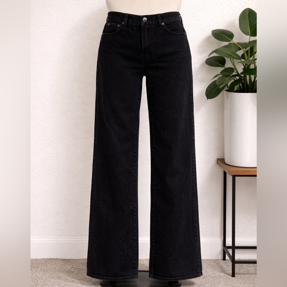 Denim Forum Black Wide Leg Jeans